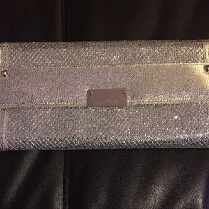 Authentic Jimmy Choo Gold Metallic Leather Clutch